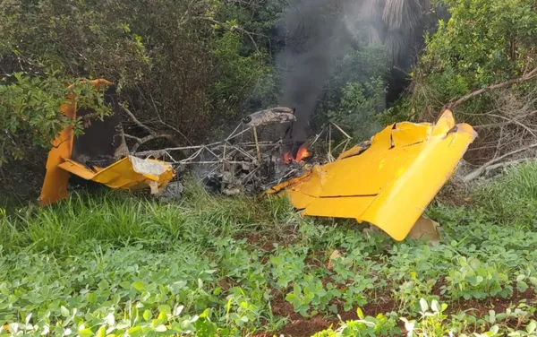 Avião agrícola cai em Bom Jesus de Goiás e piloto morre