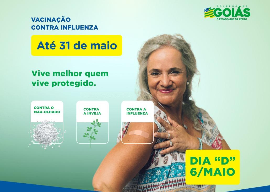 Governo de Goiás lança campanha para divulgar vacinação contra influenza