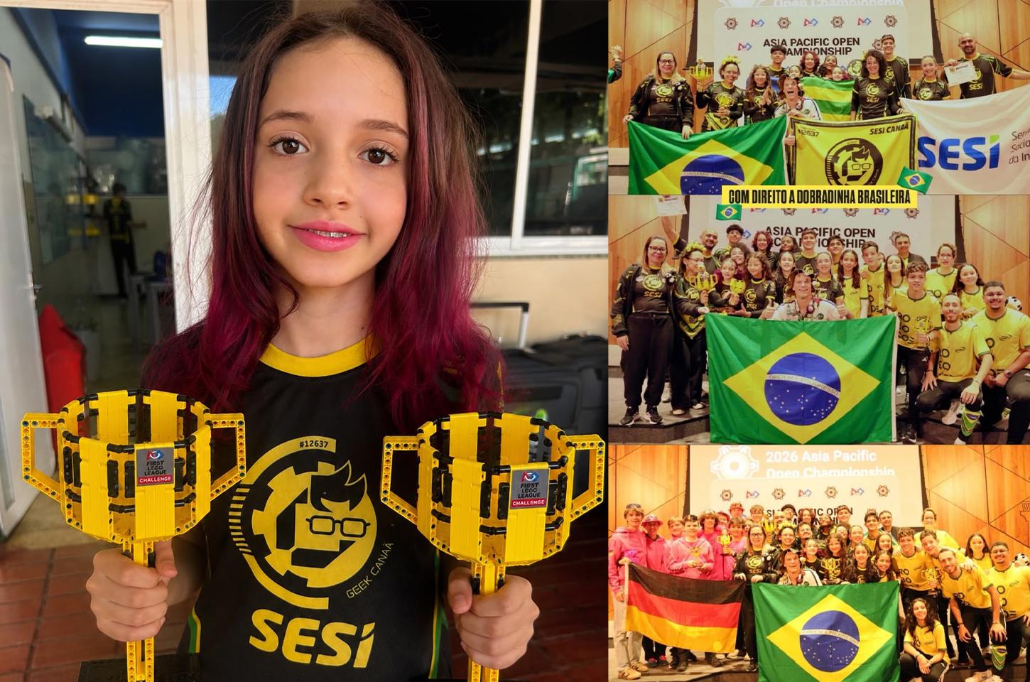 Da sala de aula ao topo do mundo: estudante goiana conquista título mundial de robótica na Austrália
